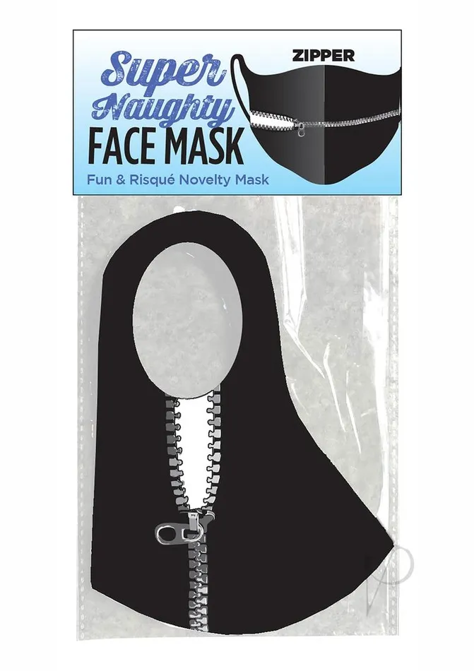 Candyprints Party Anal Super Naughty Zipper Mouth Mask Black