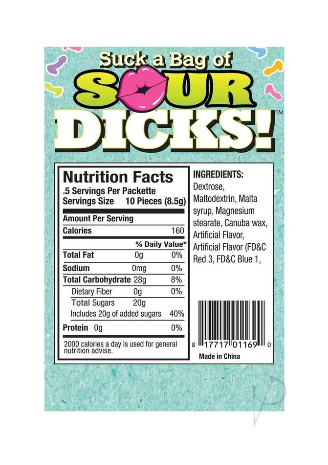 Candyprints Suck A Bag Of Sour Dicks Assorted Flavors 25 packs per bag Candyprints Candy Anal Candyprints Suck A Bag Of Sour Dicks Assorted Flavors 25 packs per bag Candyprints Candy Anal