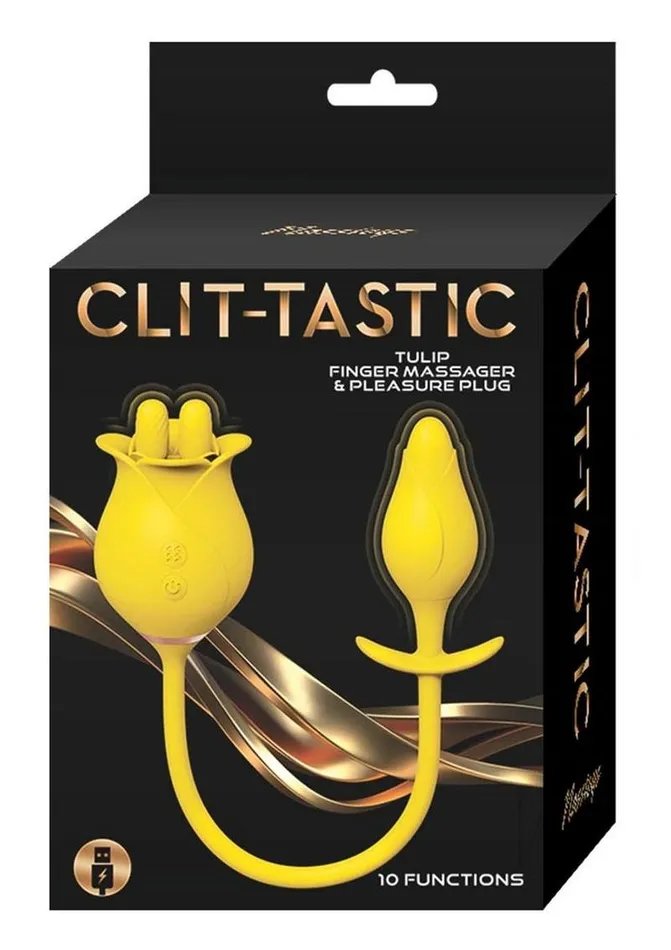 ClitTastic Tulip Clitoral Vibrator Yellow Clit Tastic Female Sex Toys