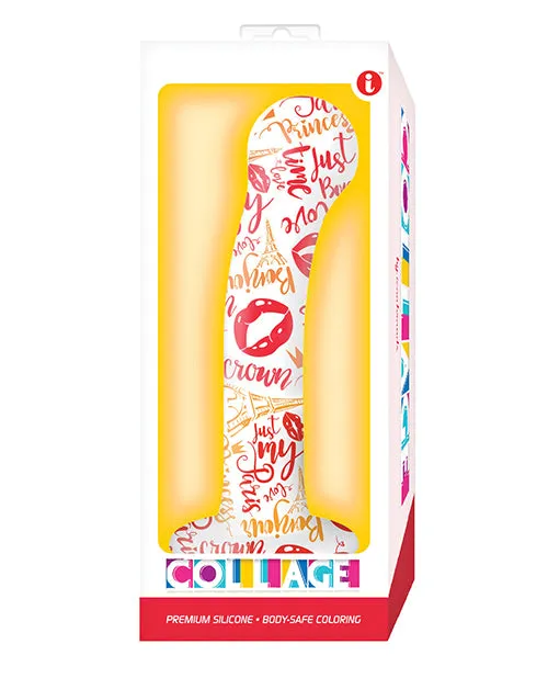 Collage Dildos Collage I Remember Paris GSpot Silicone Dildo White and Red