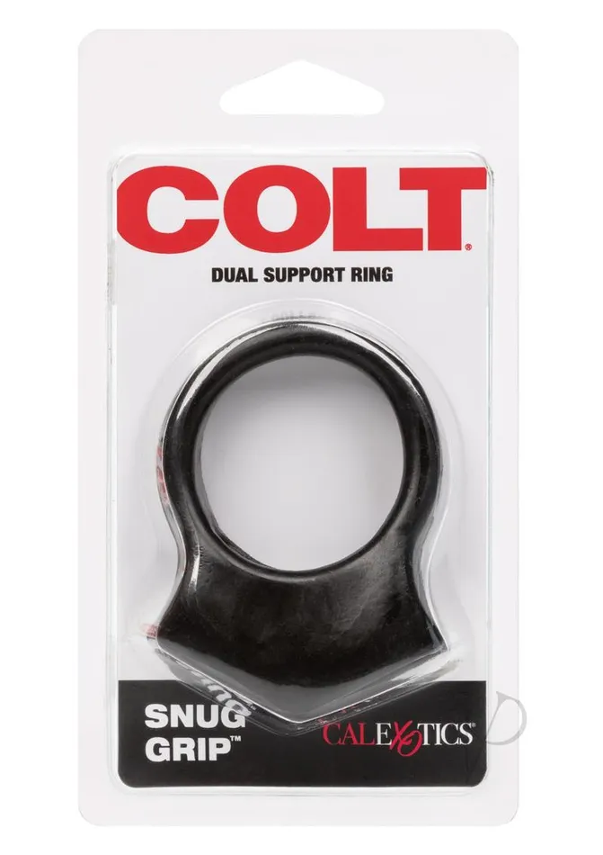 Colt Male Sex Toys COLT Snug Grip Dual Support Cock Ring Scrotum Support Black