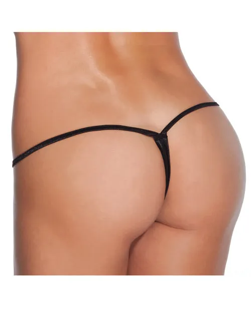 Coquette Anal Low Rise Lycra GString Black XL Coquette Anal Low Rise Lycra GString Black XL