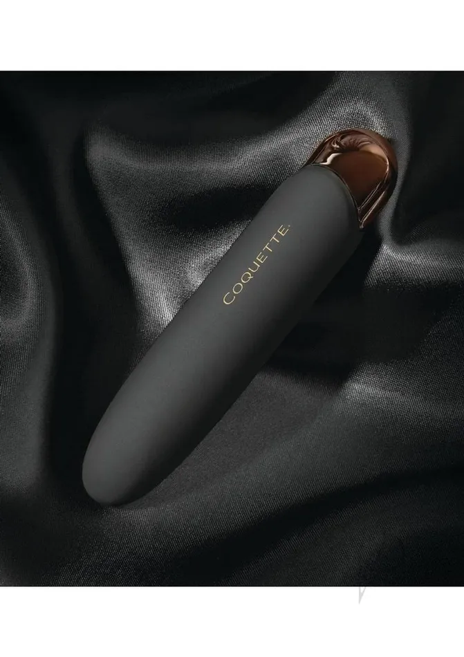Coquette Female Sex Toys Coquette The BEBE Rechargeable Silicone Bullet BlackGold Coquette Female Sex Toys Coquette The BEBE Rechargeable Silicone Bullet BlackGold