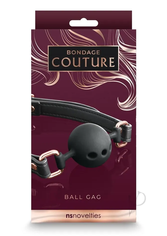 Couples Bondage Couture Bondage Couture Silicone Ball Gag Black