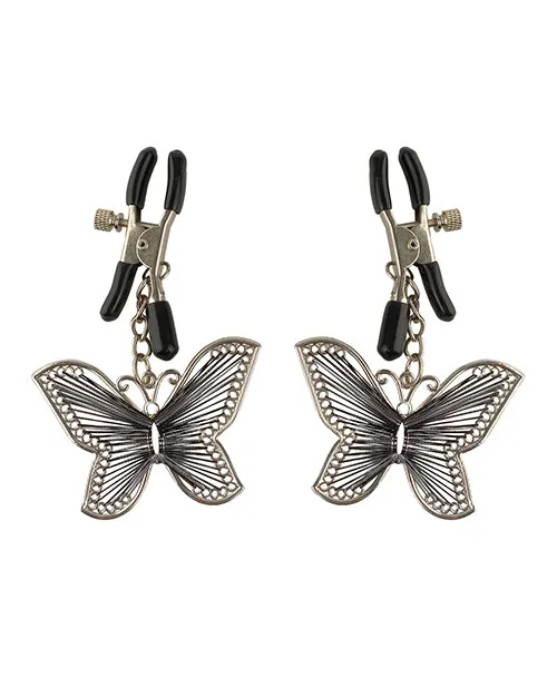 Couples Fetish Fantasy Series Fetish Fantasy Series Butterfly Nipple Clamps Silver
