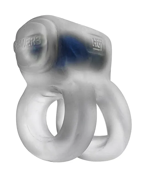 Couples Hunkyjunk Revhammer Reverb Shaft Vibrating Cock Ring Clear Ice