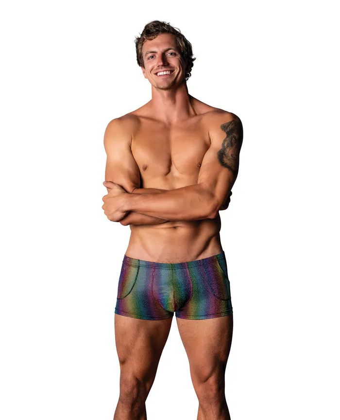 Couples Male Power Pack Play Pocket Short Rainbow XL