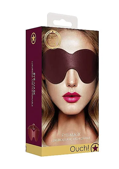 Couples SimpleeDiscreet Ouch Halo Eyemask Burgundy