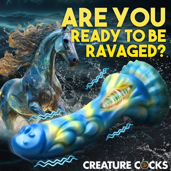 Creature Cocks Female Sex Toys Sea Stallion Vibrating Silicone Dildo with Remote