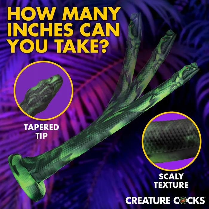 Creature Cocks Female Sex Toys Spitting Serpent Silicone Enema Snake