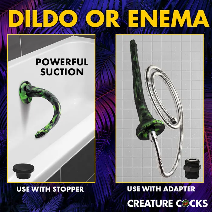 Creature Cocks Female Sex Toys Spitting Serpent Silicone Enema Snake