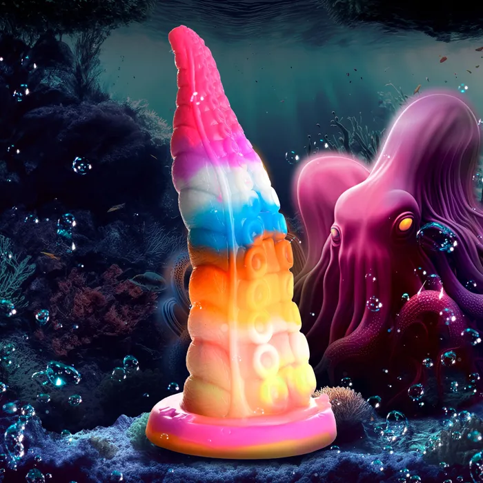 Creature Cocks Luminoctopus GlowInTheDark Tentacle Silicone Dildo Dildos