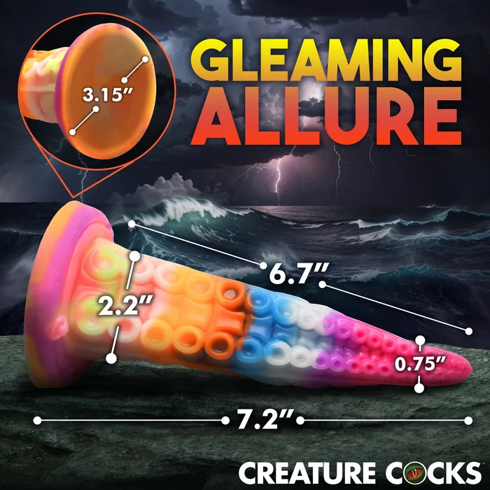 Creature Cocks Luminoctopus GlowInTheDark Tentacle Silicone Dildo Dildos
