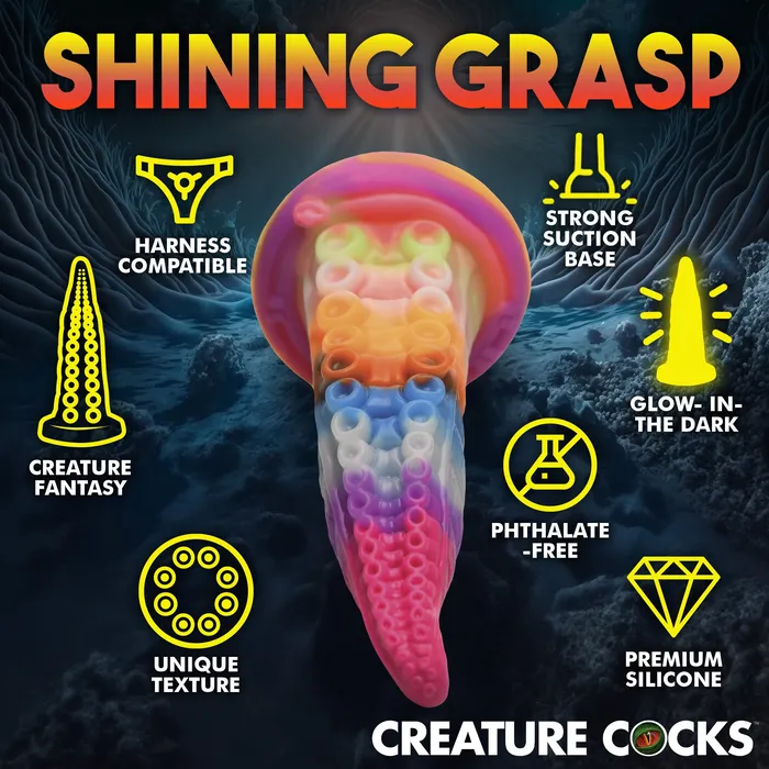 Creature Cocks Luminoctopus GlowInTheDark Tentacle Silicone Dildo Dildos