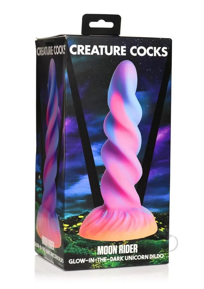 Creature Cocks Moon Rider Glow in the Dark Unicorn Silicone Dildo Multicolor Creature Cocks Dildos Creature Cocks Moon Rider Glow in the Dark Unicorn Silicone Dildo Multicolor Creature Cocks Dildos