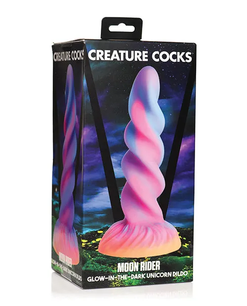 Creature Cocks Moon Rider Glow in the Dark Unicorn Silicone Dildo Multicolor Creature Cocks Dildos