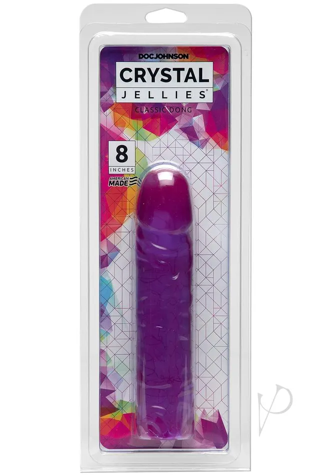 Crystal Jellies Dildos Crystal Jellies Classic Dildo 8in Purple