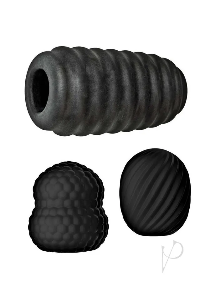 Delite Delite Pocket Masturbator Kit Black Male Sex Toys