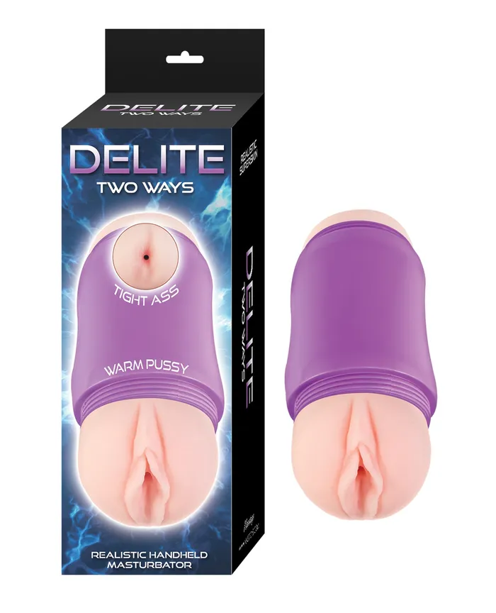 Delite Male Sex Toys Delite Two Ways Vagina and Ass Masturbator VanillaBlue Delite Male Sex Toys Delite Two Ways Vagina and Ass Masturbator VanillaBlue
