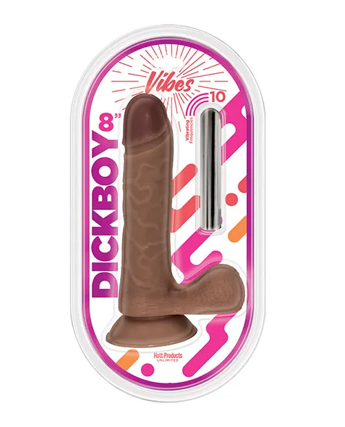 Dickboy Vibes Rechargeable Silicone Multi Speed Dildo 8In Chocolate Dickboy Female Sex Toys Dickboy Vibes Rechargeable Silicone Multi Speed Dildo 8In Chocolate Dickboy Female Sex Toys