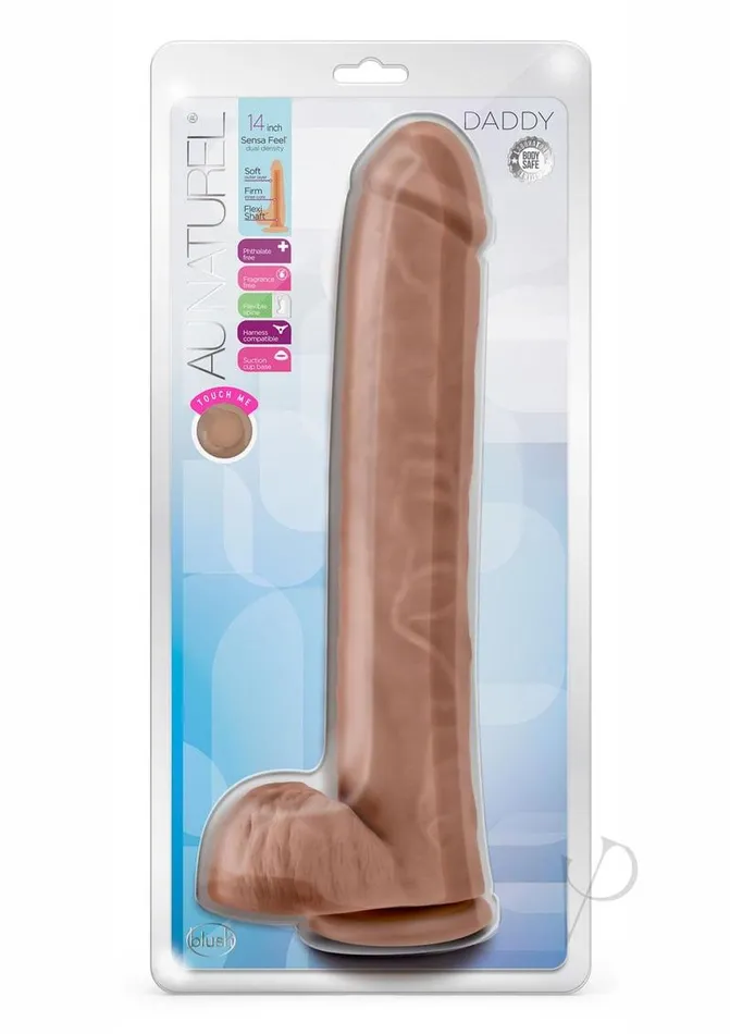Dildos Au Naturel Au Naturel Daddy Sensa Feel Dual Density Dildo with Balls 14in Caramel Dildos Au Naturel Au Naturel Daddy Sensa Feel Dual Density Dildo with Balls 14in Caramel