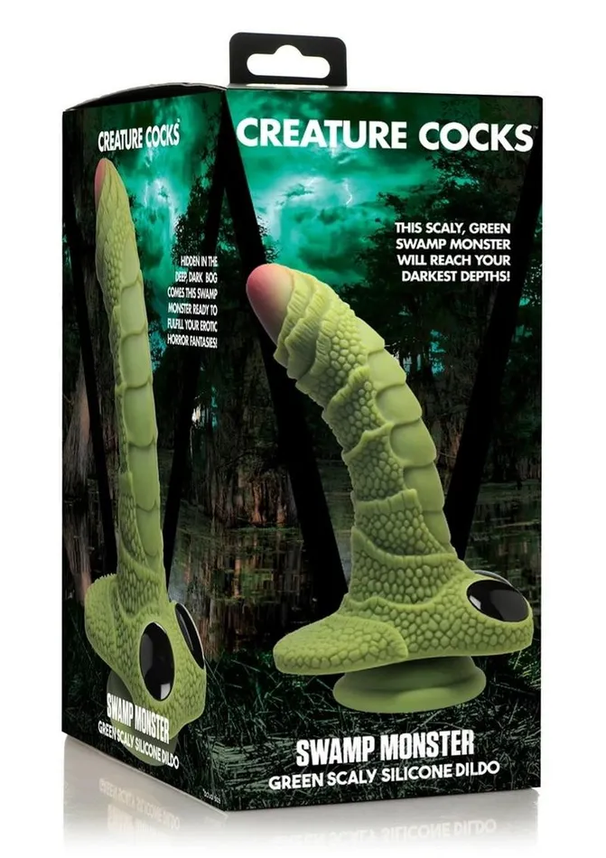 Dildos Creature Cocks Creature Cocks Swamp Monster Scaly Silicone Dildo GreenBlack Dildos Creature Cocks Creature Cocks Swamp Monster Scaly Silicone Dildo GreenBlack