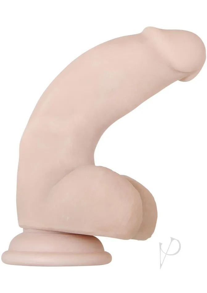 Dildos Evolved Real Supple Poseable Dildo with Balls 7in Vanilla