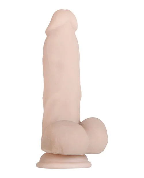 Dildos Evolved Real Supple Poseable Dildo with Balls 7in Vanilla