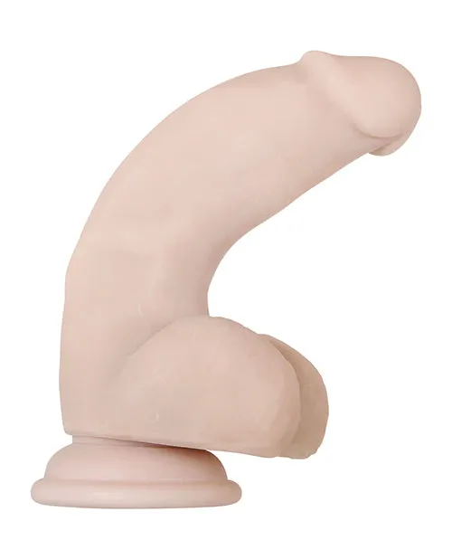 Dildos Evolved Real Supple Poseable Dildo with Balls 7in Vanilla