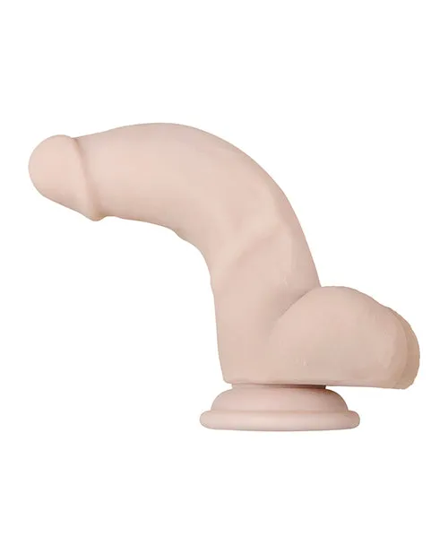 Dildos Evolved Real Supple Poseable Dildo with Balls 7in Vanilla