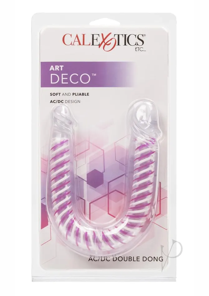 Dildos Playful Dongs Art Deco ACDC Double Dildo 1225in Purple