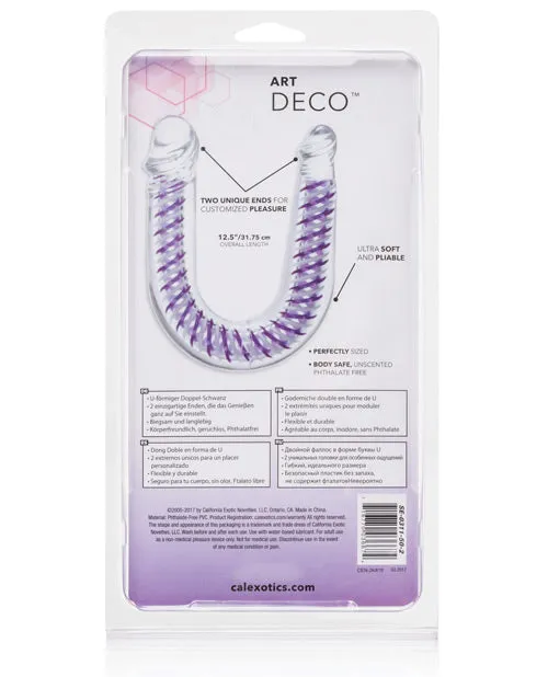 Dildos Playful Dongs Art Deco ACDC Double Dildo 1225in Purple