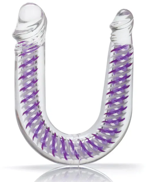 Dildos Playful Dongs Art Deco ACDC Double Dildo 1225in Purple
