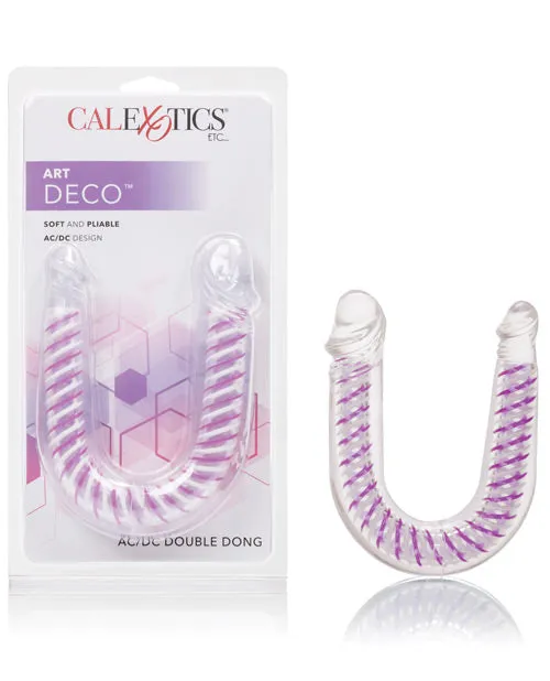 Dildos Playful Dongs Art Deco ACDC Double Dildo 1225in Purple