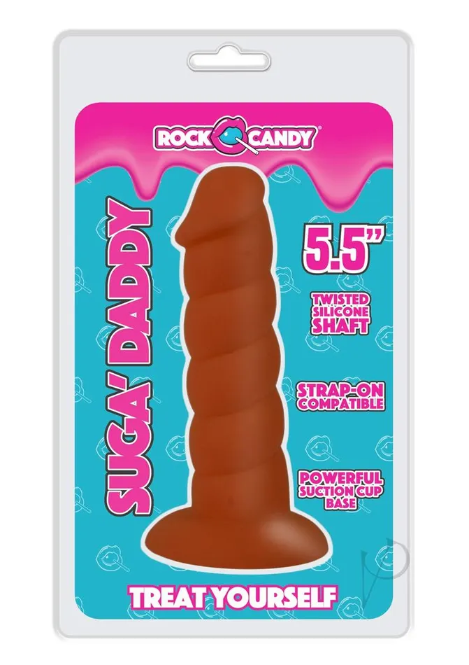 Dildos Rock Candy Toys Suga Daddy Silicone Dildo 55in Chocolate