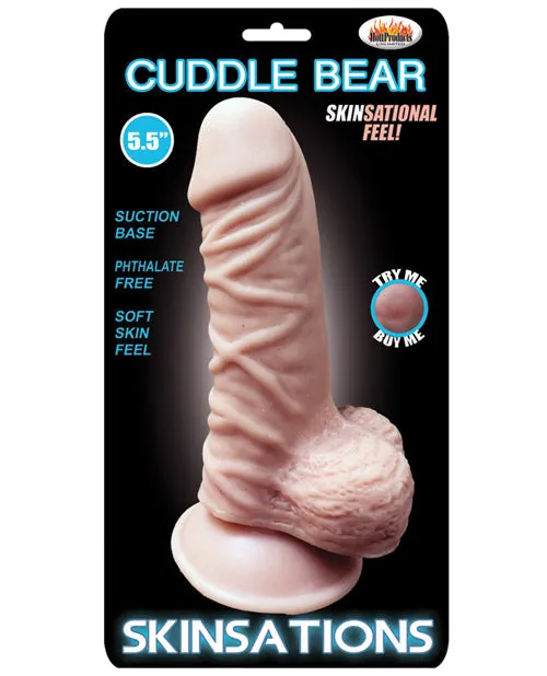 Dildos Skinsations Skinsations Cuddle Bear Dildo Silicone 55in Vanilla