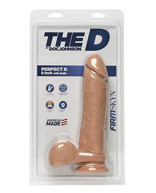 Dildos The D The D Perfect D Firmskyn Dildo with Balls 8in Vanilla Dildos The D The D Perfect D Firmskyn Dildo with Balls 8in Vanilla