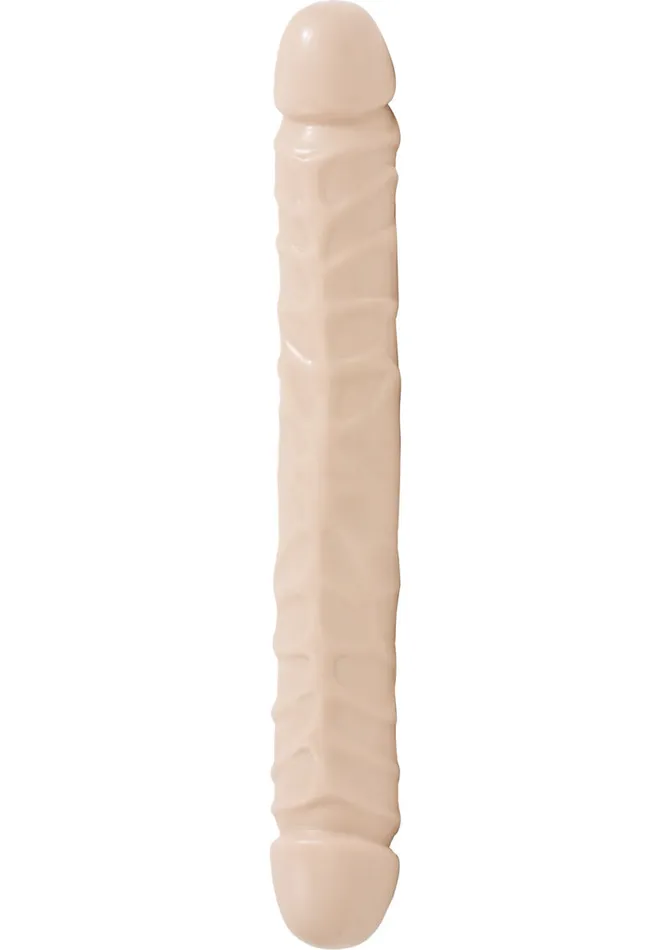 Doc Johnson Dildos Jr Veined Double Header Bender Dildo 12in Vanilla Doc Johnson Dildos Jr Veined Double Header Bender Dildo 12in Vanilla