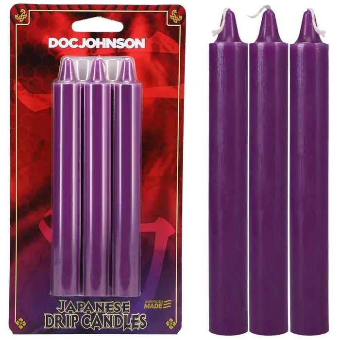 Doc Johnson Japanese Drip Candles Purple 3 Pack Doc Johnson Vibrators
