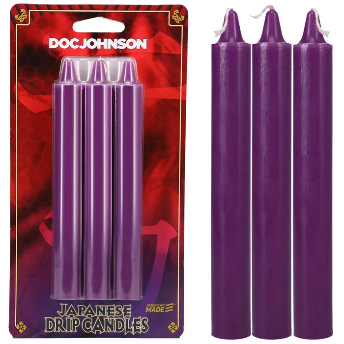 Doc Johnson Japanese Drip Candles Purple 3 Pack Doc Johnson Vibrators
