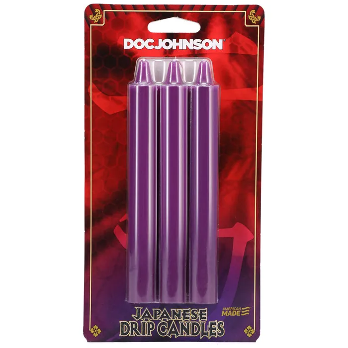 Doc Johnson Japanese Drip Candles Purple 3 Pack Doc Johnson Vibrators
