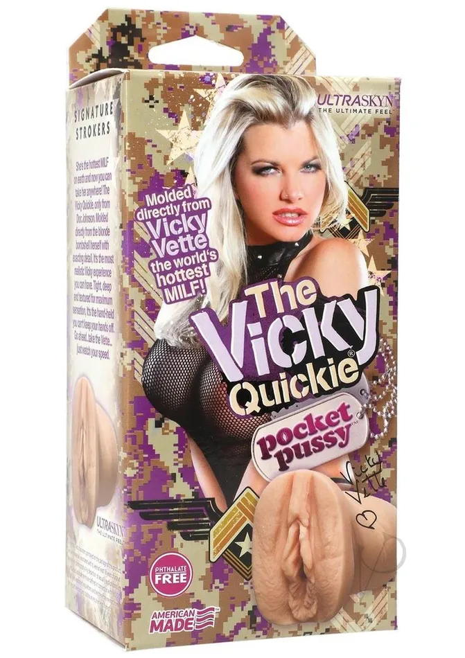 Doc Johnson Male Sex Toys Vicky Vette The Vicky Quickie Ultraskyn Pocket Masturbator Pussy Vanilla Doc Johnson Male Sex Toys Vicky Vette The Vicky Quickie Ultraskyn Pocket Masturbator Pussy Vanilla