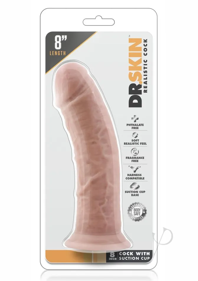Dr Skin Dildos Dr Skin Silver Collection Dildo 8in Vanilla