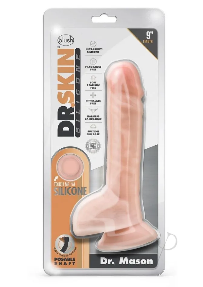 Dr Skin Dr Skin Platinum Collection Silicone Dr Mason Dildo with Balls and Suction Cup 9in Vanilla Dildos Dr Skin Dr Skin Platinum Collection Silicone Dr Mason Dildo with Balls and Suction Cup 9in Vanilla Dildos