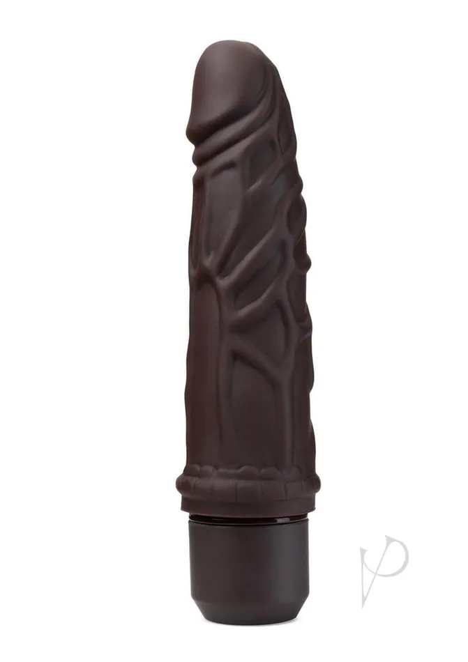 Dr Skin Female Sex Toys Dr Skin Platinum Collection Silicone Dr Robert Vibrating Dildo 7in Chocolate