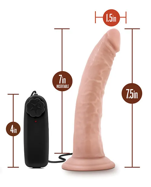 Dr Skin Female Sex Toys Dr Skin Silver Collection Dr Dave Vibrating Dildo with Suction Cup and Wired Remote Control 7in Vanilla Dr Skin Female Sex Toys Dr Skin Silver Collection Dr Dave Vibrating Dildo with Suction Cup and Wired Remote Control 7in Vanilla
