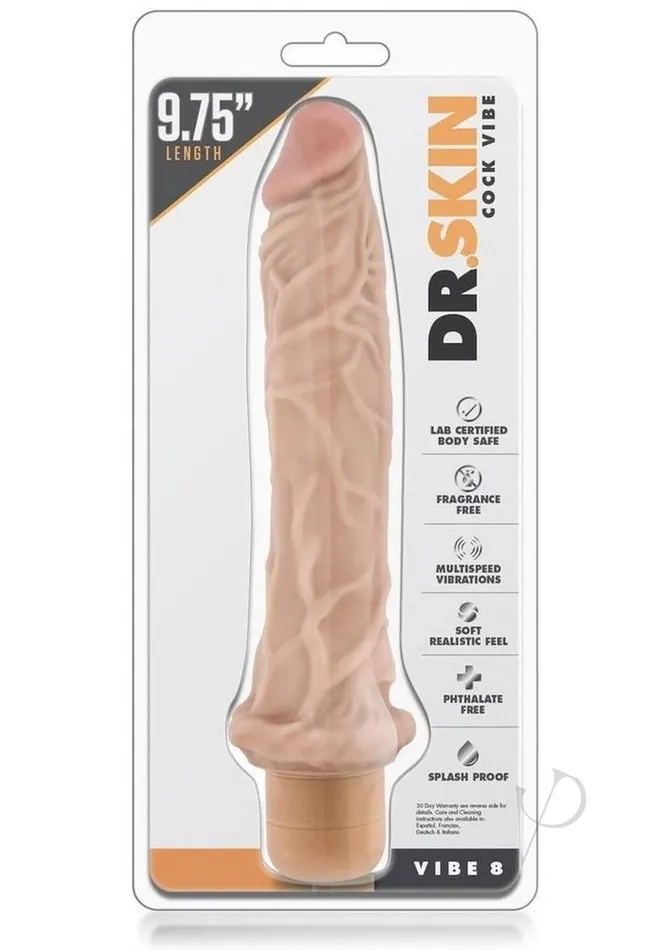 Dr Skin Silver Collection Cock Vibe 8 Vibrating Dildo 975in Vanilla Dr Skin Dildos Dr Skin Silver Collection Cock Vibe 8 Vibrating Dildo 975in Vanilla Dr Skin Dildos