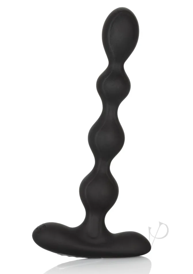 Eclips Slender Beads Silicone Flexible USB Rechargeable Anal Beads Probe Waterproof 7in Black Eclipse Anal