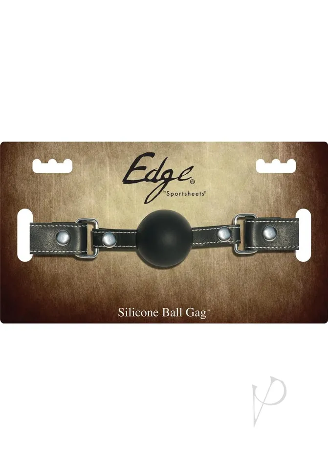 Edge Silicone Ball Gag with Adjustable Leather Strap Black Edge Restraints Edge Silicone Ball Gag with Adjustable Leather Strap Black Edge Restraints