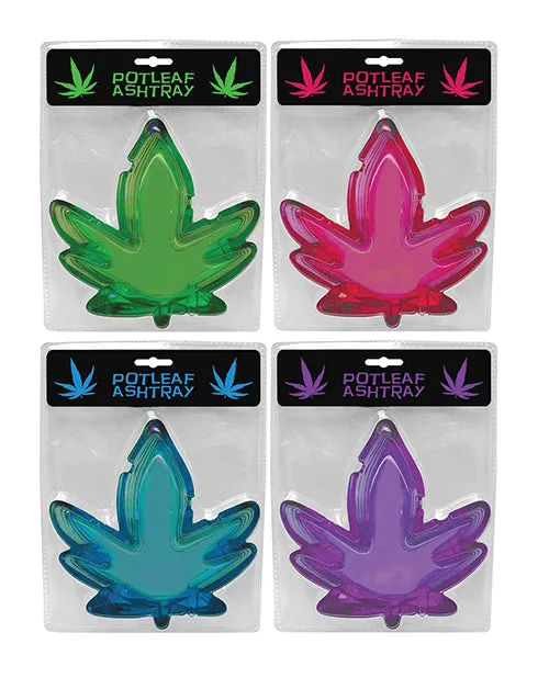 Enhancers Kheper Games Pot Leaf Ashtray 4 Pack Assorted Colors